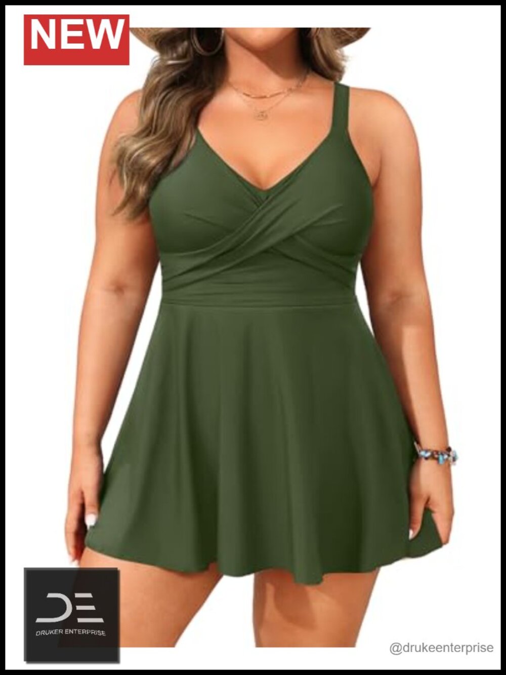 Plus Size Two Piece Tankini Swimsuit with Shorts Tummy Control Bathing Suit